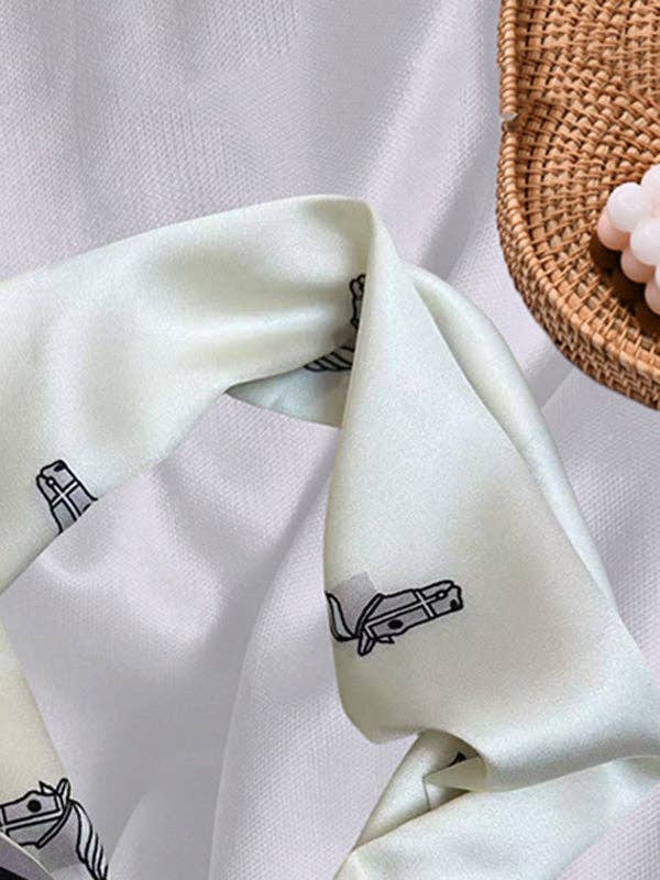 Printed Split-Joint Shawl&Scarf: OFF-WHITE / One_size