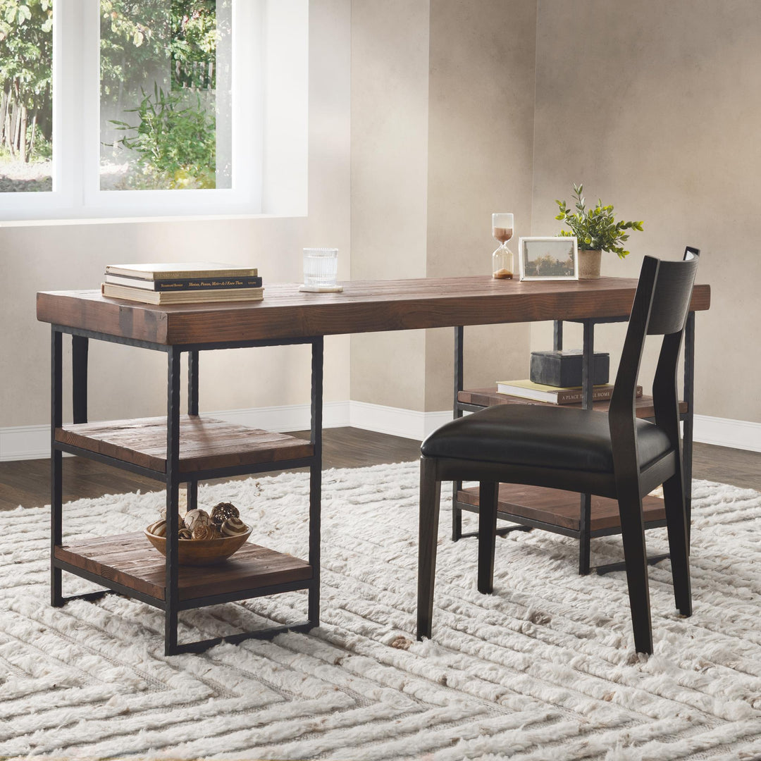 Morella - Iron Desk - Dark Brown