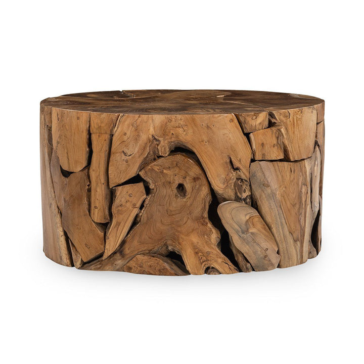Rhea - Solid Wood Round Coffee Table - Natural