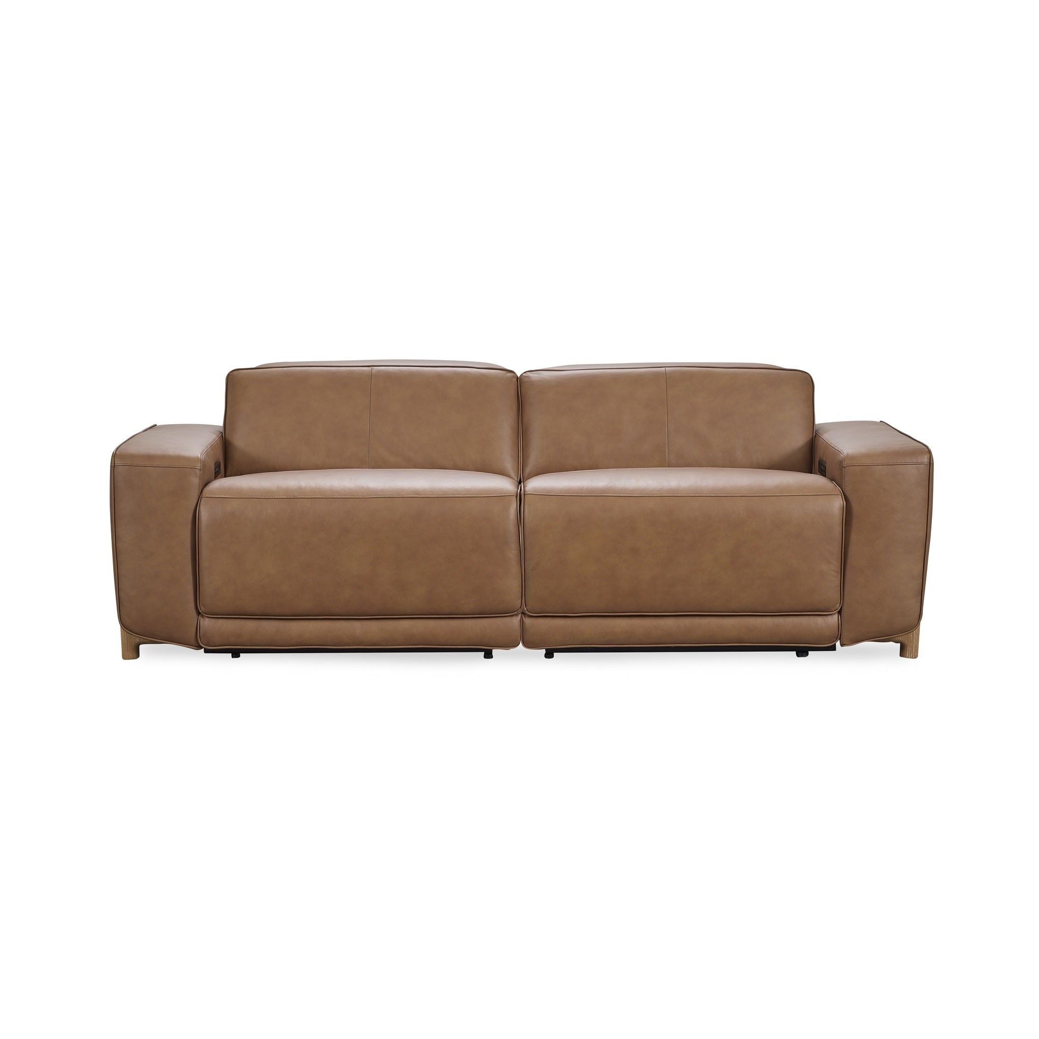Kadon - Leather Power Recliner Sofa - Tan