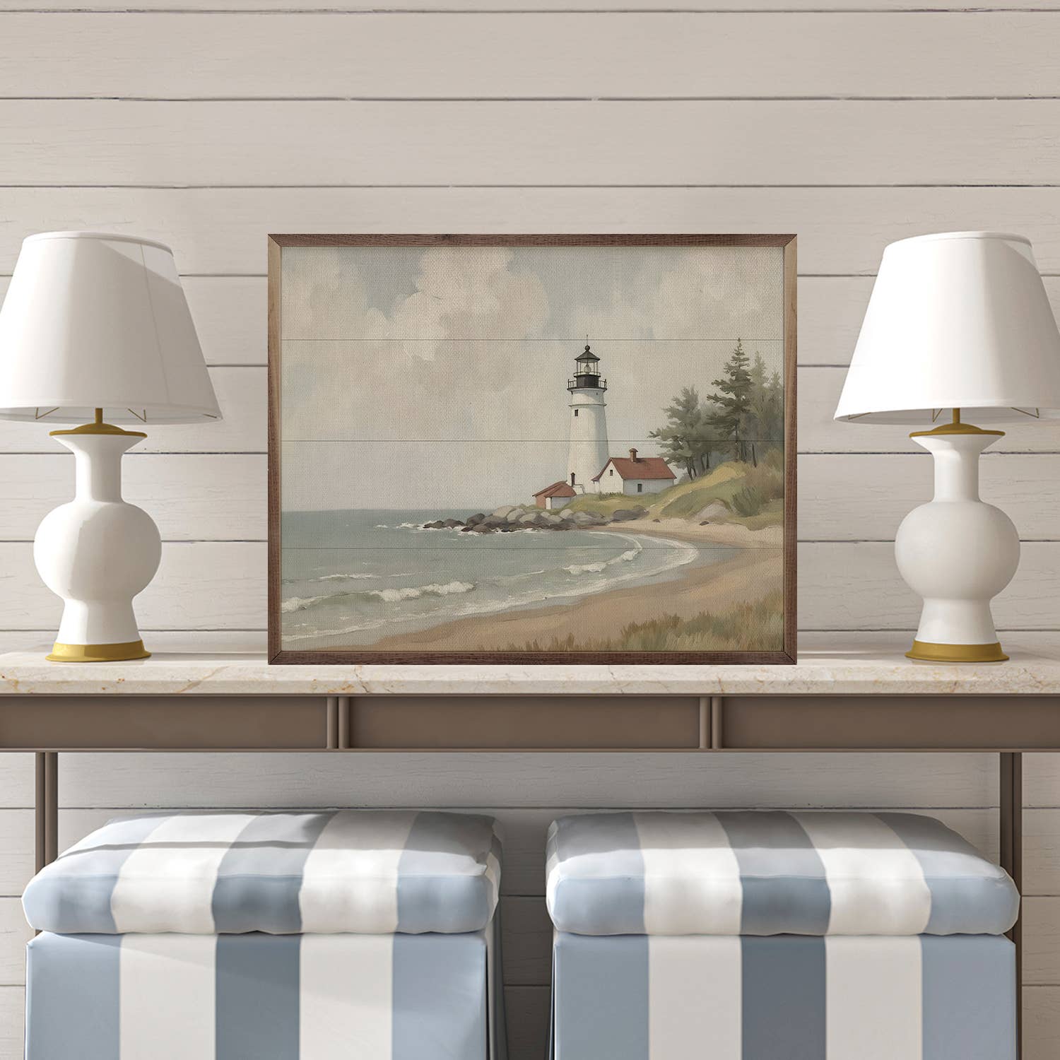 Distant Lighthouse On The Coast