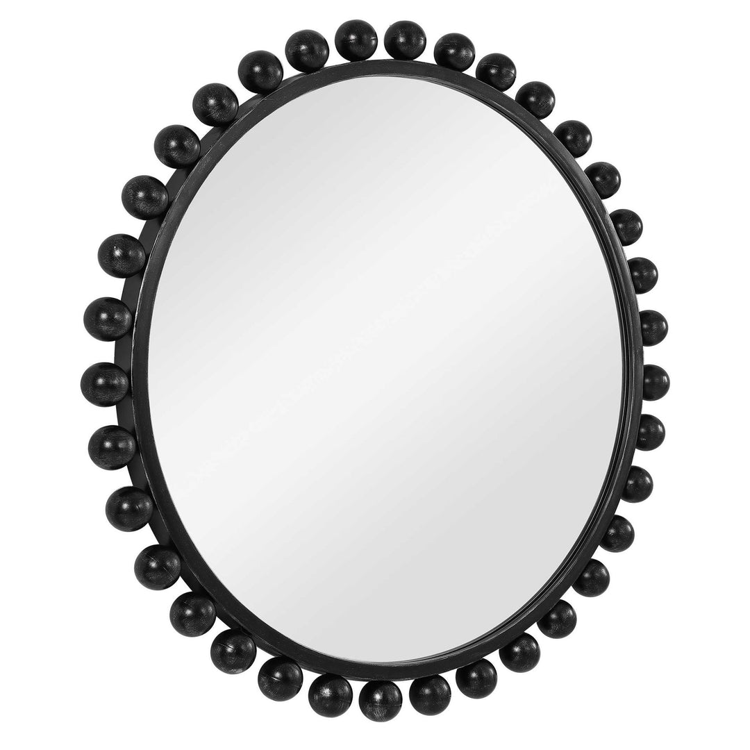 Cyra - Round Mirror - Black