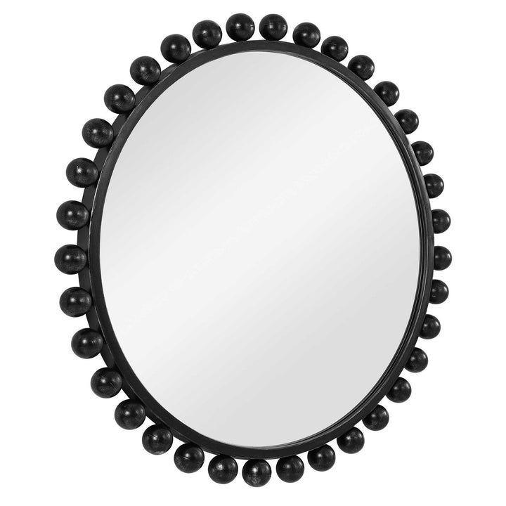 Cyra - Round Mirror - Black