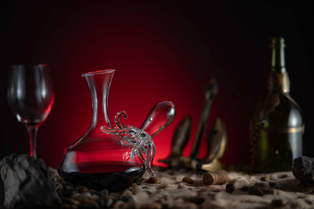 Octopus Tentacle Glass Decanter Handcrafted Decorative