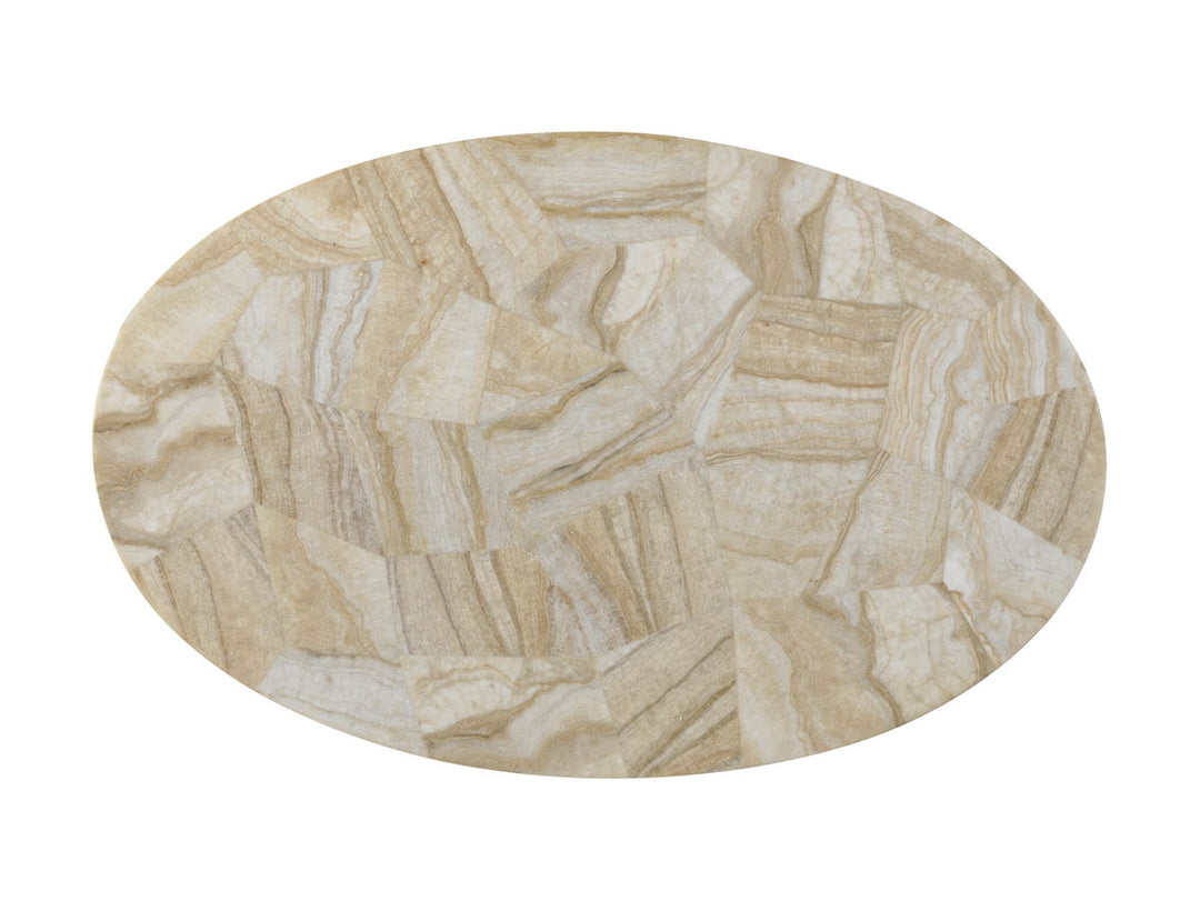 Island Fusion - Banyan Oval Accent Table - Dark Brown