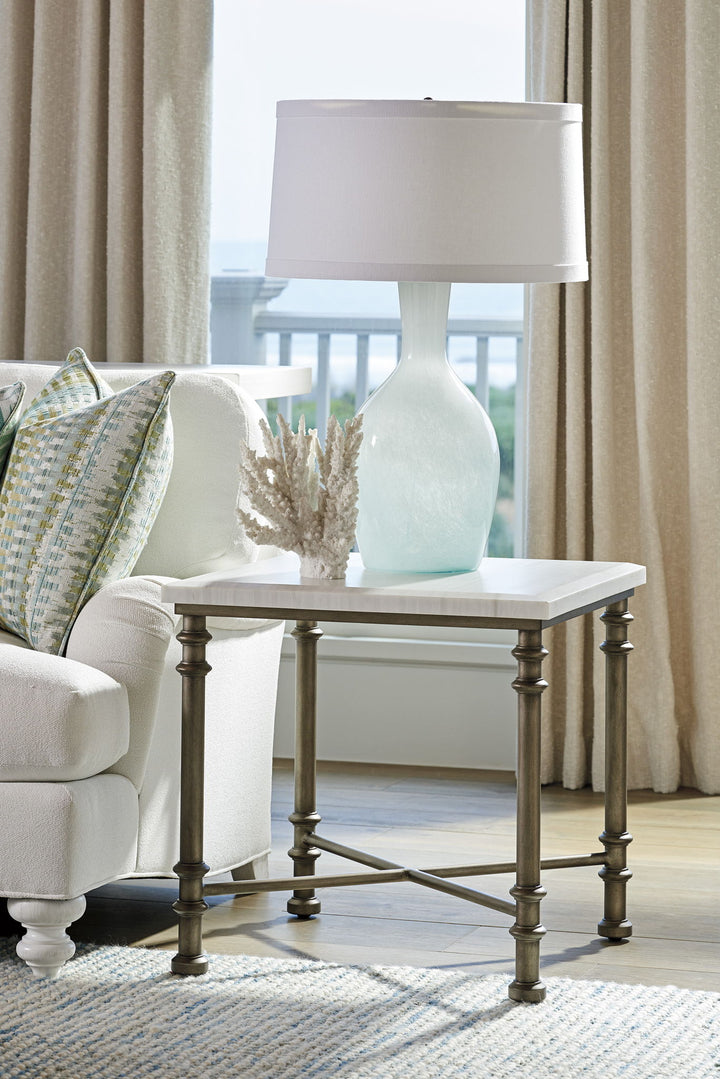 Ocean Breeze - Flagler Rectangular Marble Top Table