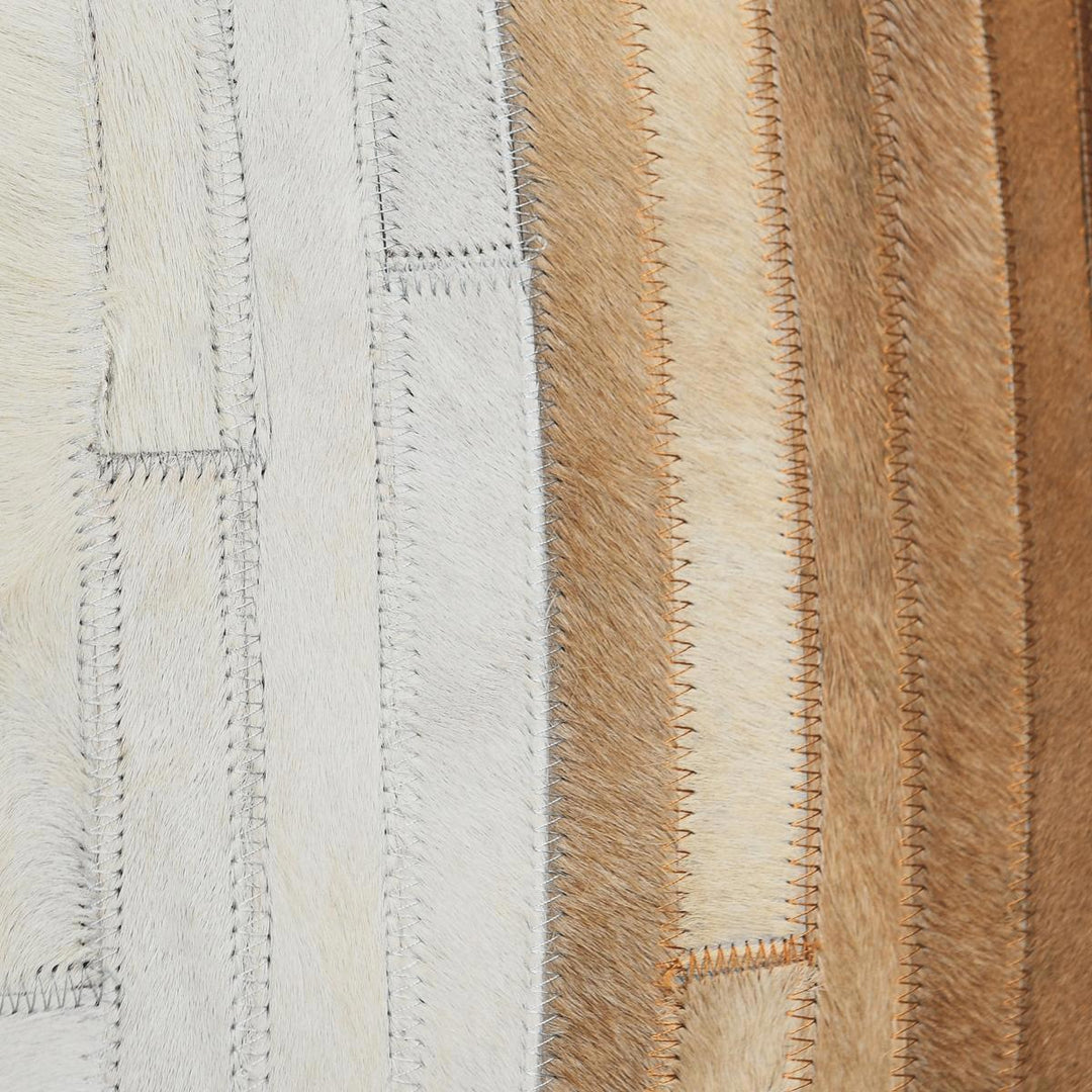 Radiant Oasis - 20" x 20" Meru Hide Pillow - Tan Multi