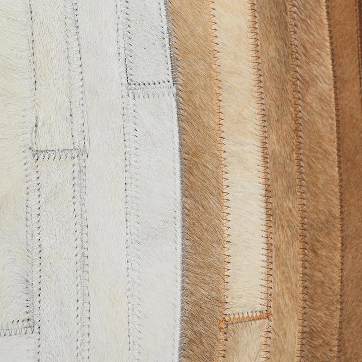 Radiant Oasis - 20" x 20" Meru Hide Pillow - Tan Multi