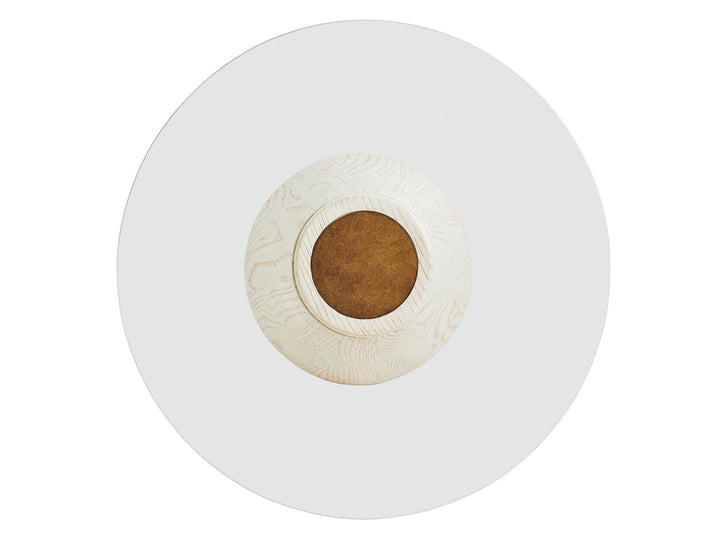 Carmel - Castlewood Glass Top Accent Table - Beige
