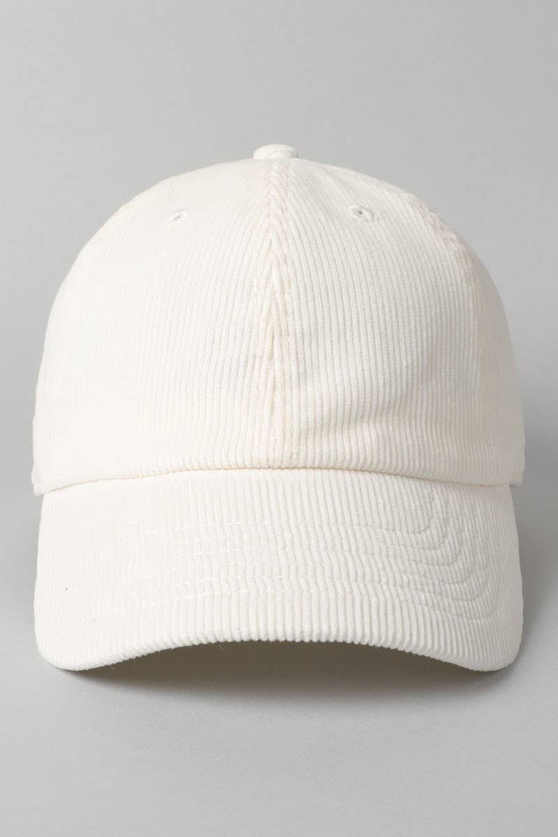 Corduroy Adjustable Cotton Baseball Cap Dad Hat