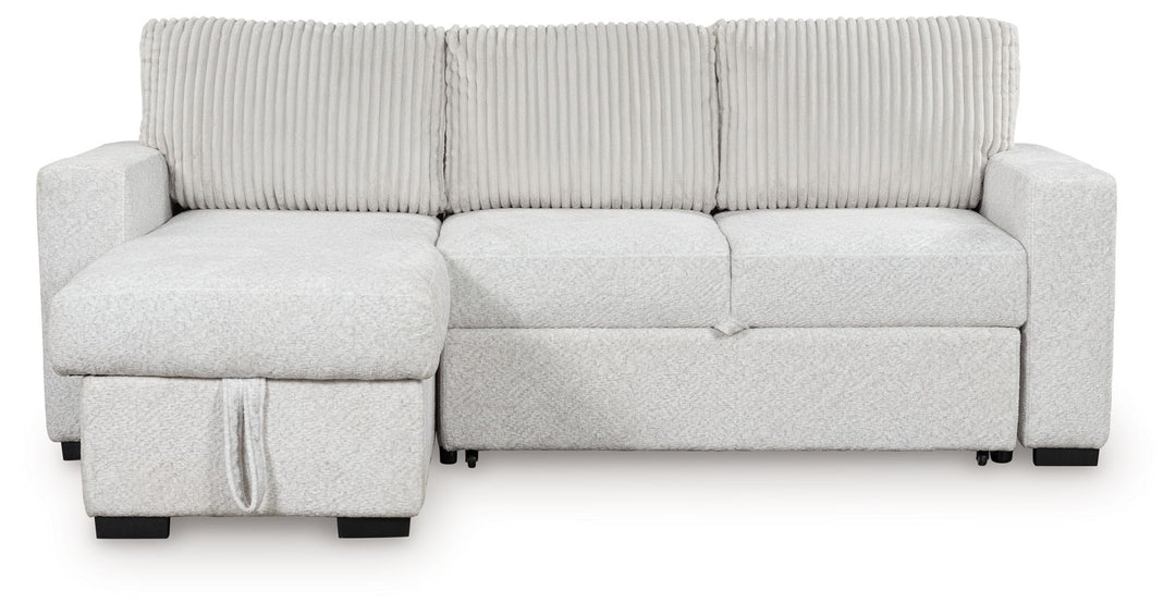 Wohlen - Alloy - 2-Piece Sectional With Pop Up Sleeper And LAF Corner Chaise