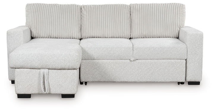 Wohlen - Alloy - 2-Piece Sectional With Pop Up Sleeper And LAF Corner Chaise