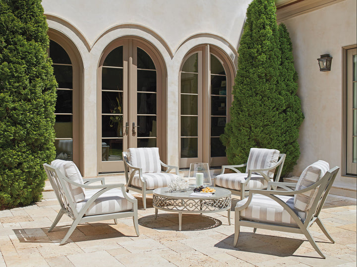 Silver Sands - Round Cocktail Table - Pearl Silver
