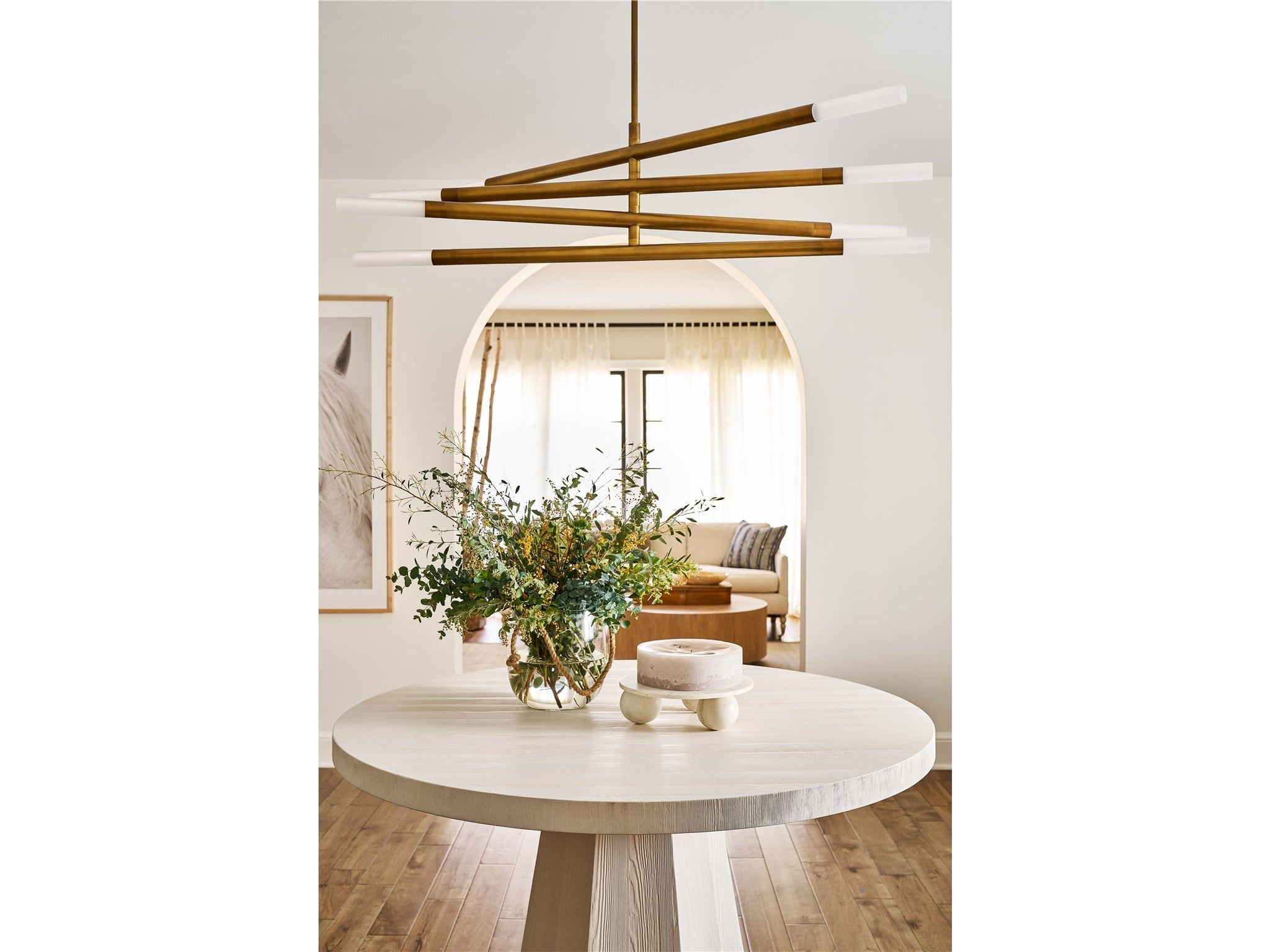 Weekender Coastal Living Home / Mackinaw - Round Dining Table - Pearl Silver