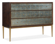 Melange - Estrella 3-Drawer Chest - Dark Brown / Gray