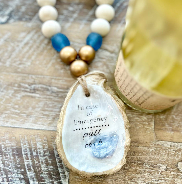 In Case of Emergency / Pull Cork - Beaded Bottle Charm
