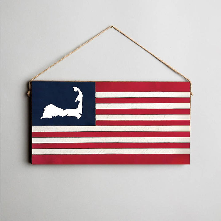 Cape Cod Flag Twine Hanging Sign