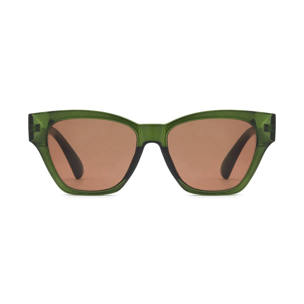 CLOVER | Transparent Green | Sun Readers: 2.00