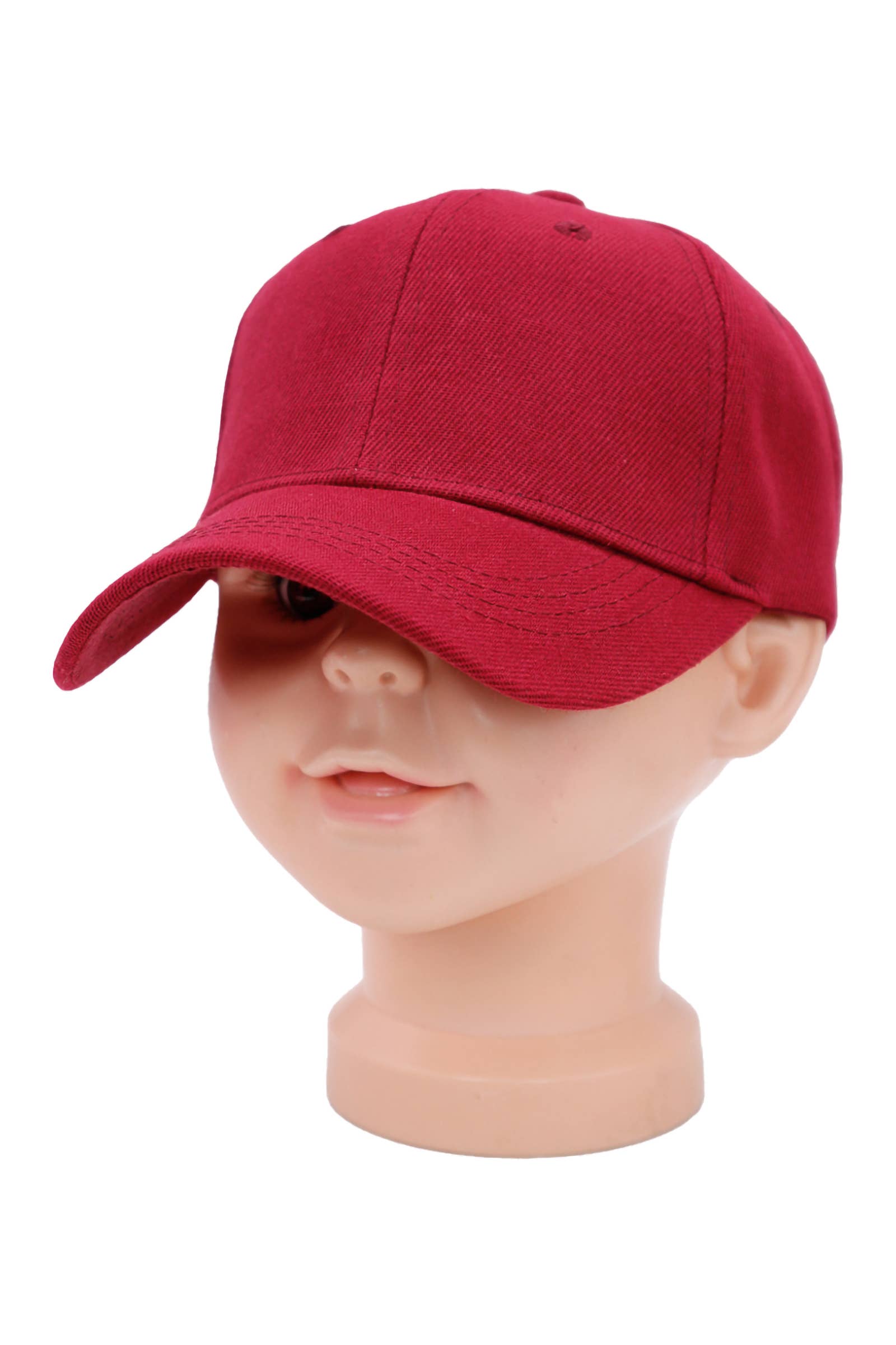 Kids Twill Acrylic Velcro Back Baseball Cap: Black / One Size