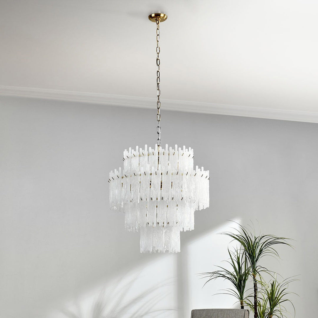 Everly - Chandelier Round - Clear/White