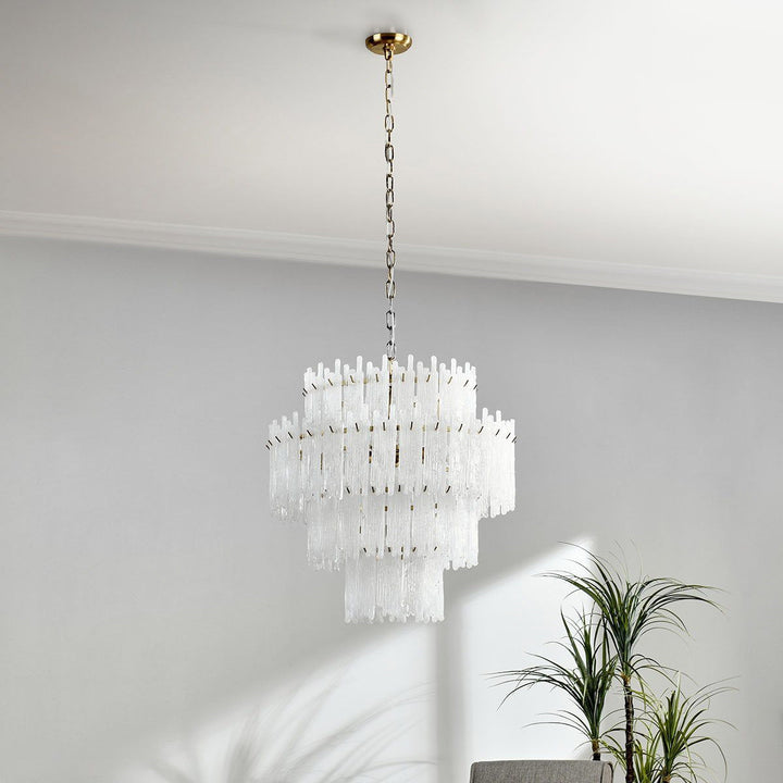 Everly - Chandelier Round - Clear/White