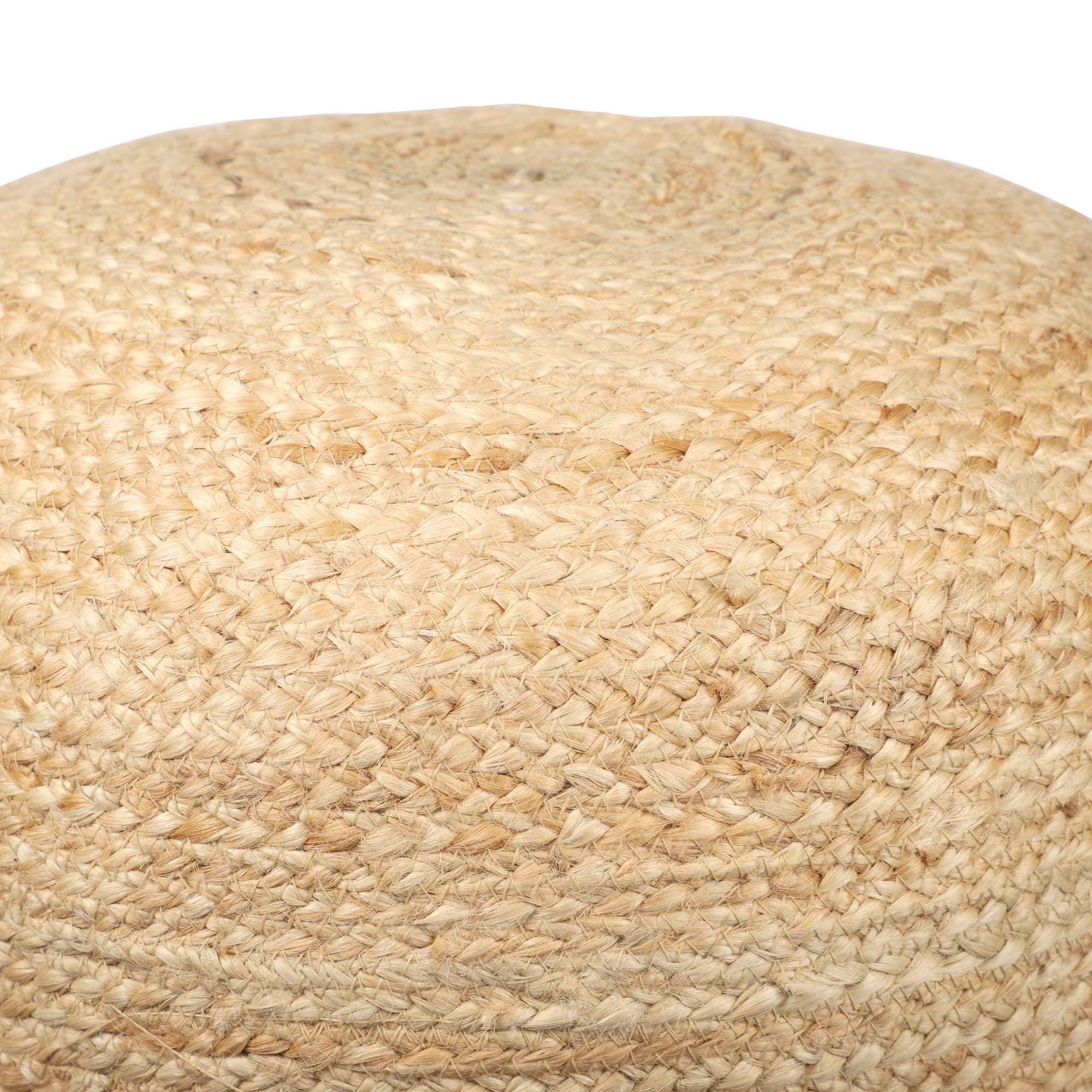 Transitional Nautical Natural/Navy Hand Woven Cylinder Pouf