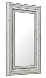 Melange - Glamour Floor Mirror With Jewelry Armoire Storage - Champagne