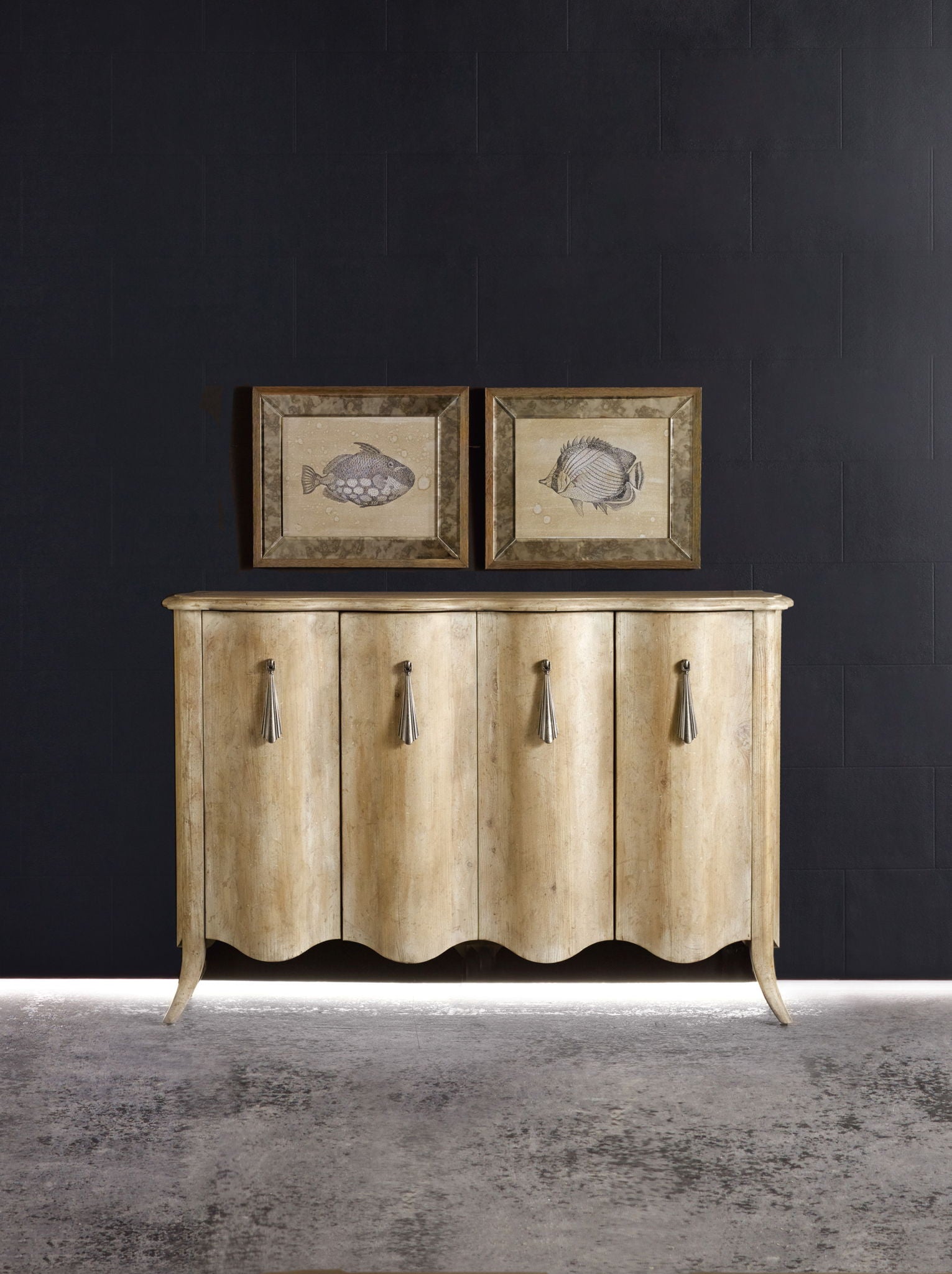 Melange - Draped Credenza - Light Brown