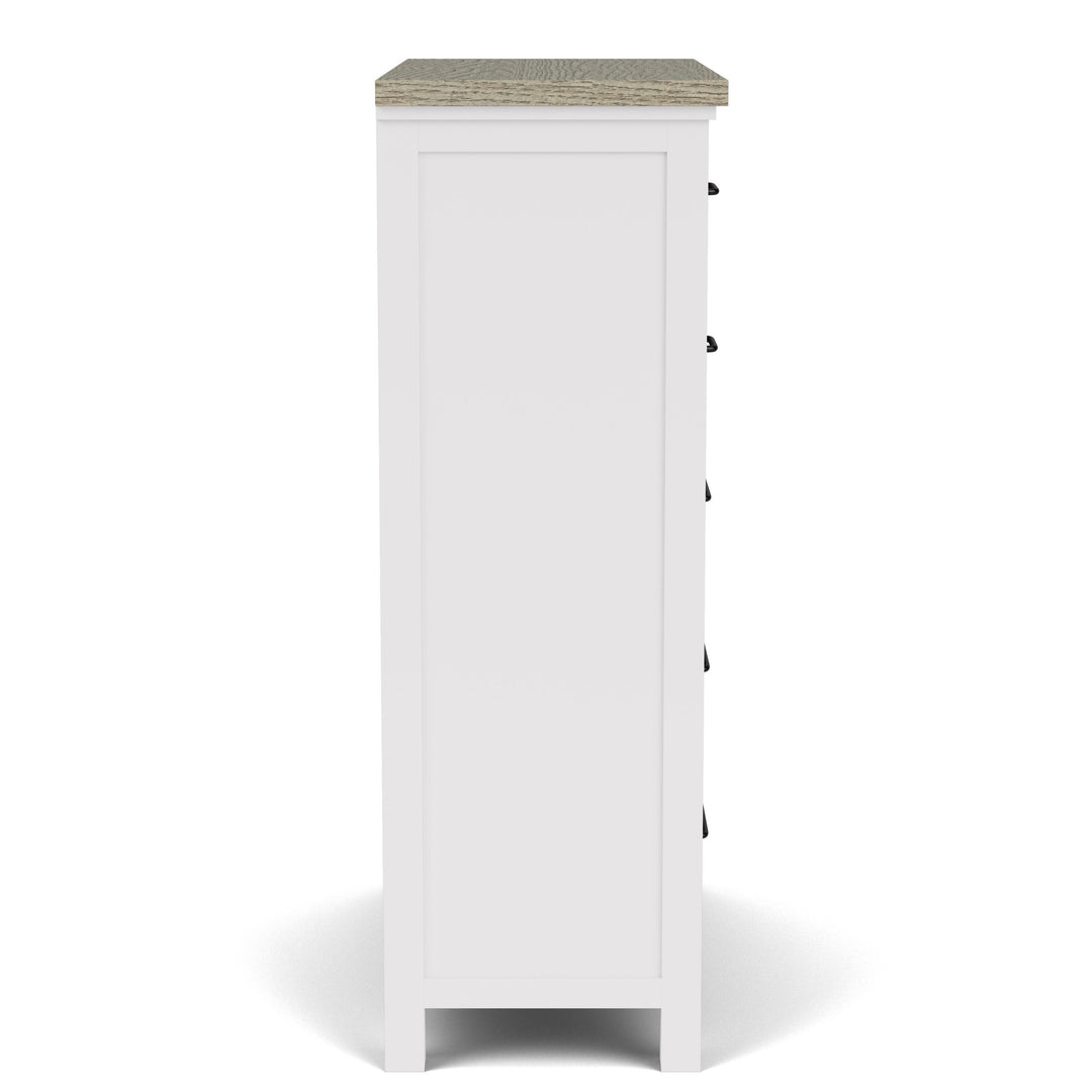 Cora - Five Drawer Chest - White