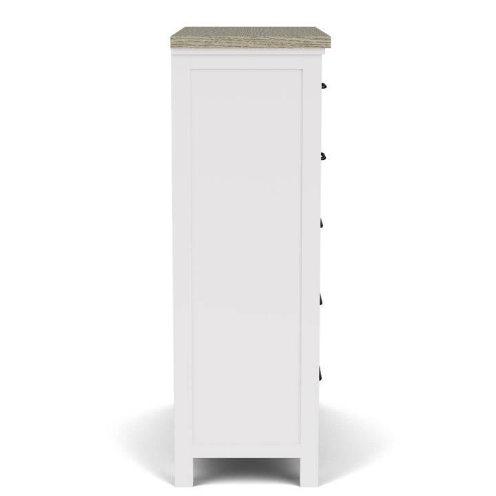 Cora - Five Drawer Chest - White