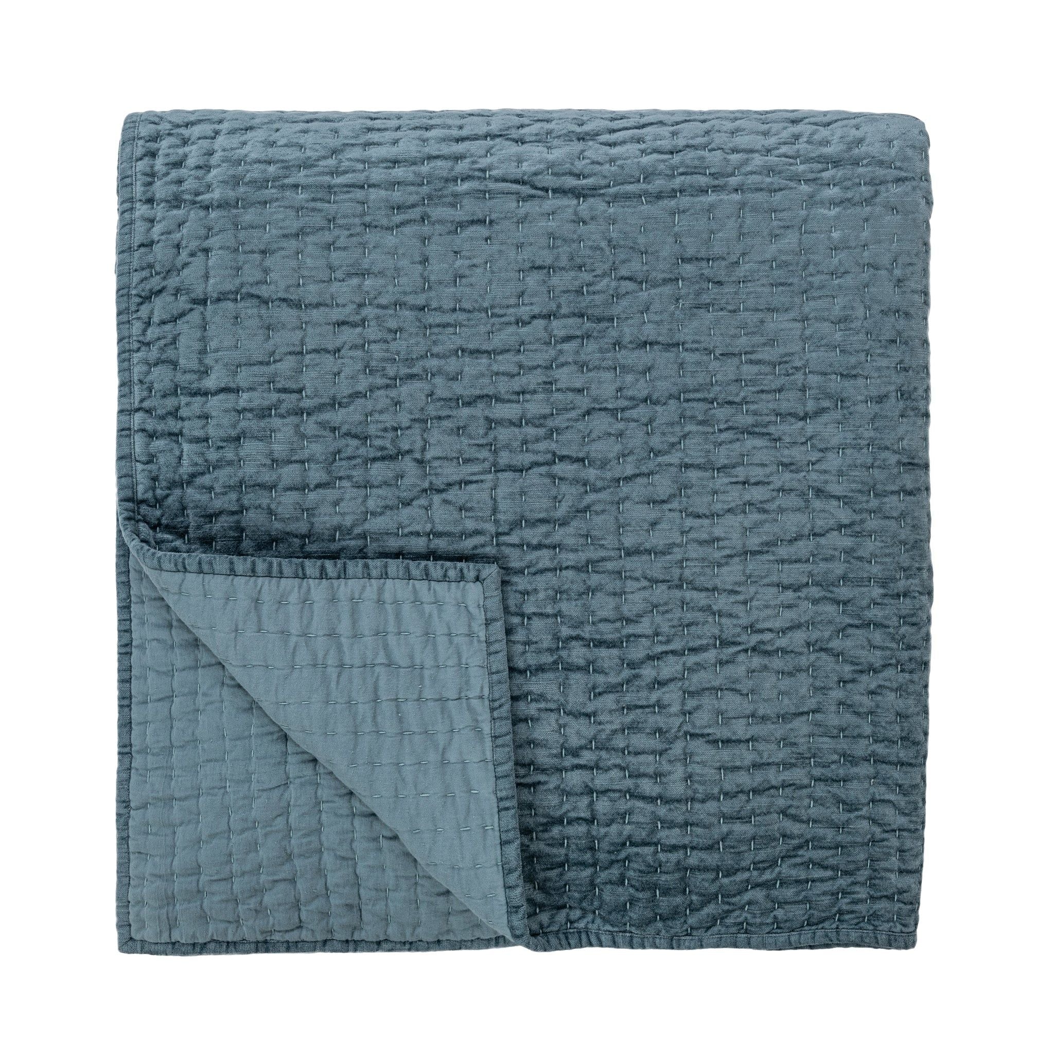 Bari - Velvet Sham - Stone Blue
