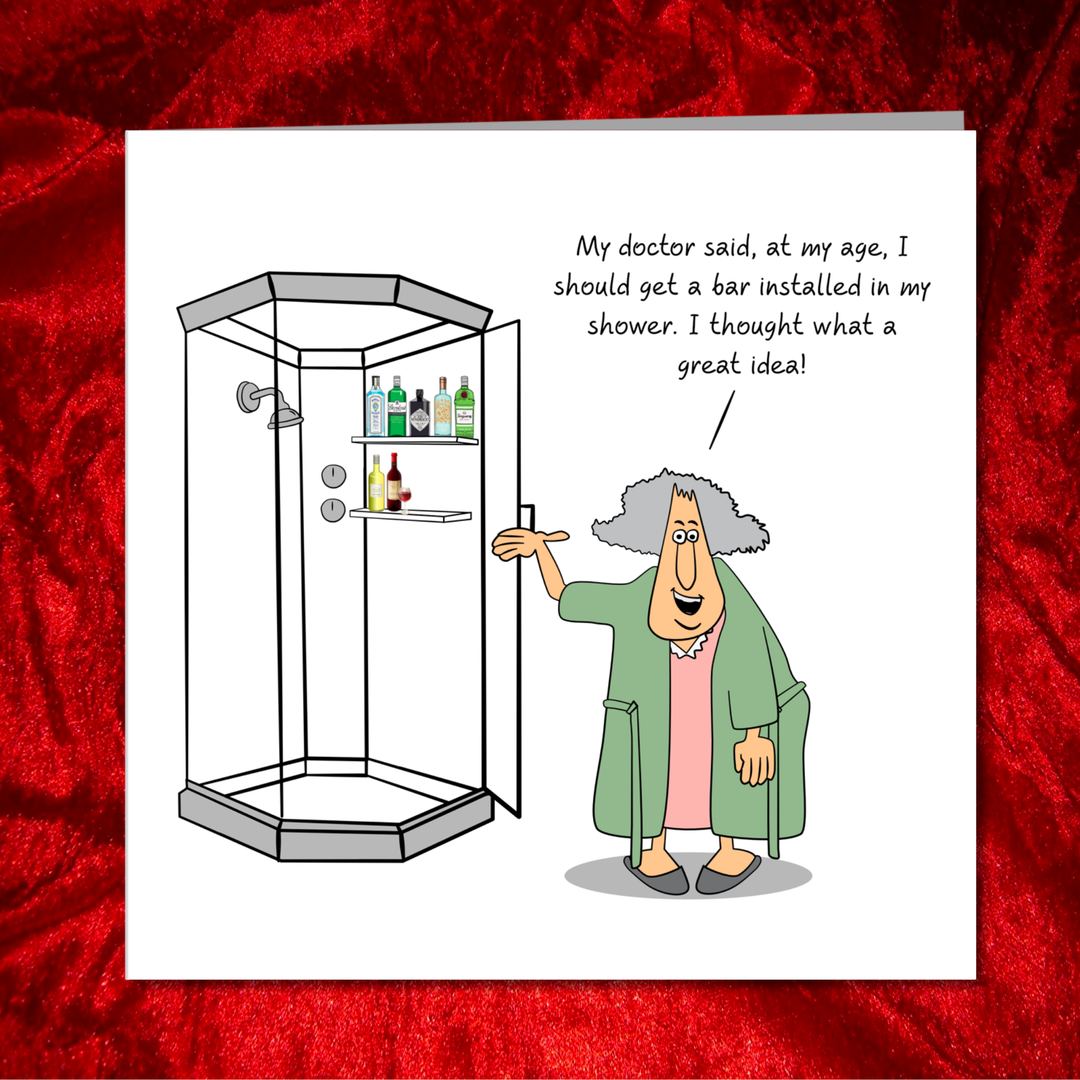 Funny Birthday card 50th 60th 70th Birthday for Wife Mum Grandmother Female Friend- Old aged age - Funny, humorous and fun