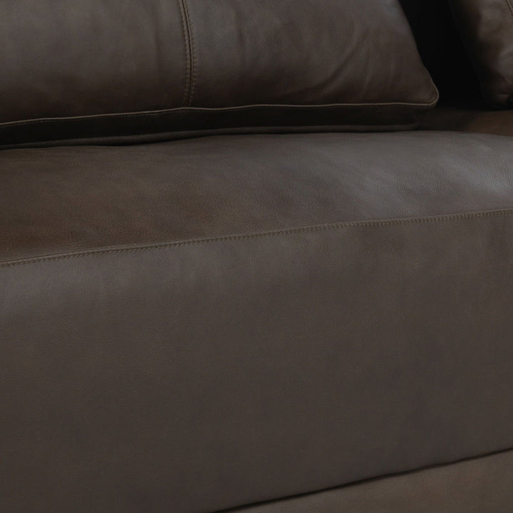 Hauser - Leather Sectional With RAF Chaise - Espresso MX