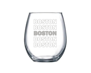 STEMLESS WINE GLASS - Custom Town Town Town