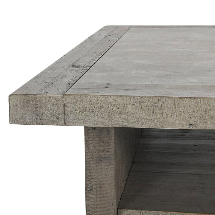 Stonebridge - Square Coffee Table - Distressed Gray