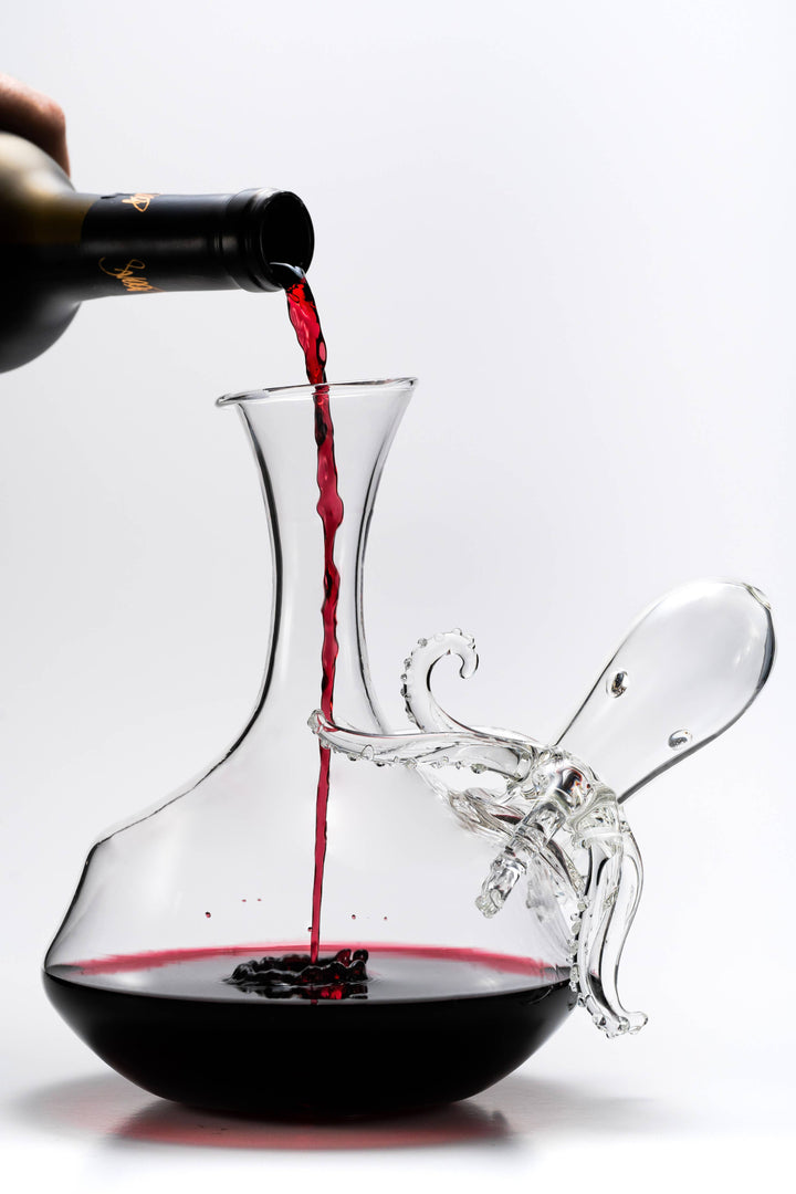 Octopus Tentacle Glass Decanter Handcrafted Decorative
