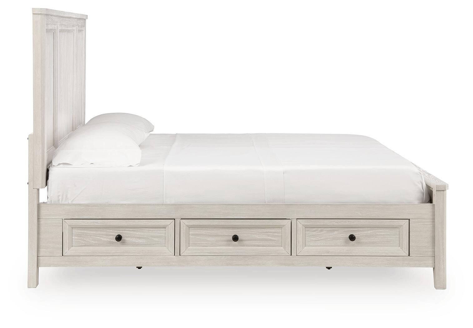 Darbonton - King Panel Storage Bed - Dove White