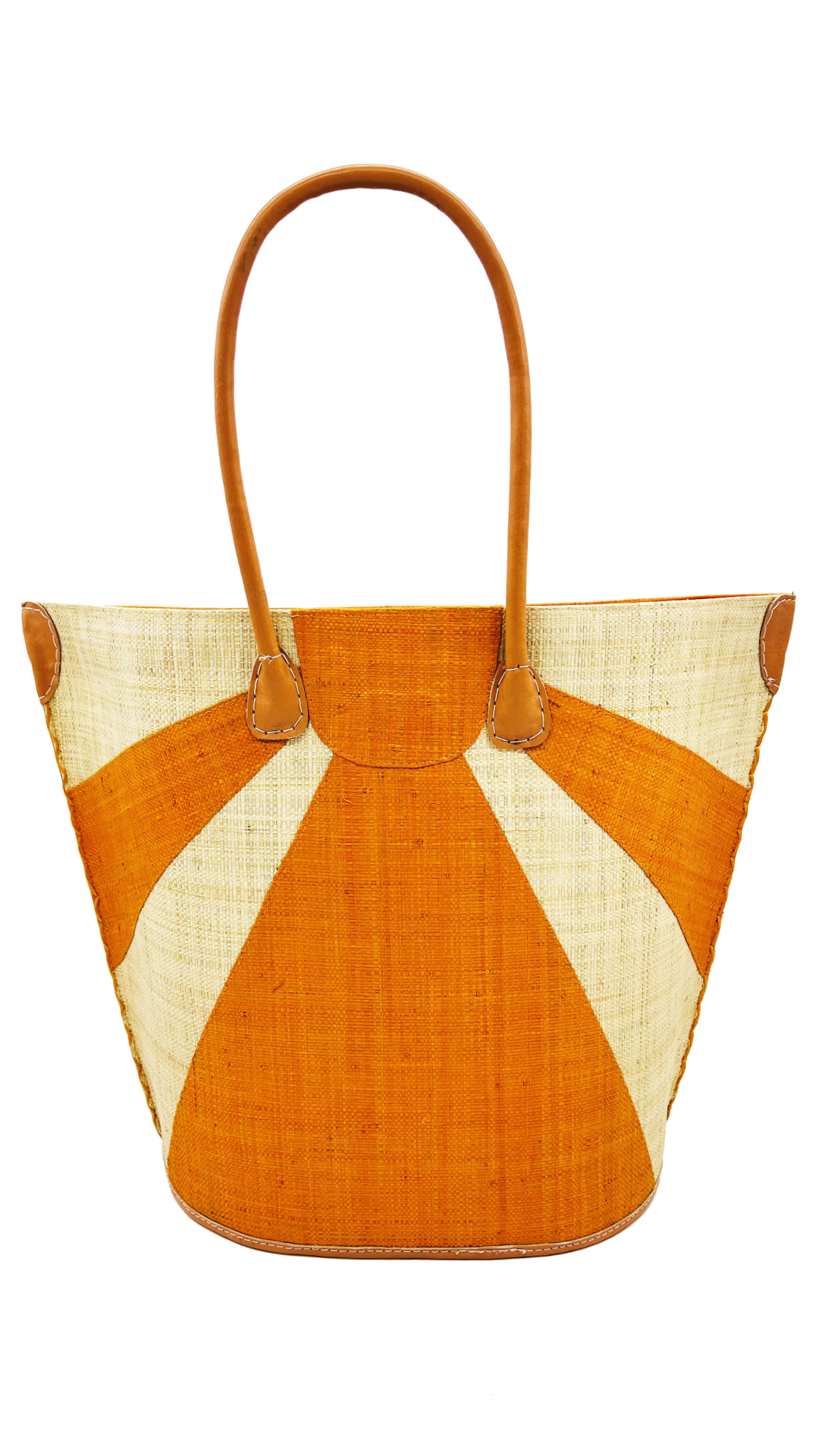 Sunburst Large Straw Tote Bag: Seafoam