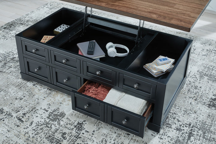 Wildenauer - Brown / Black - Lift Top Cocktail Table