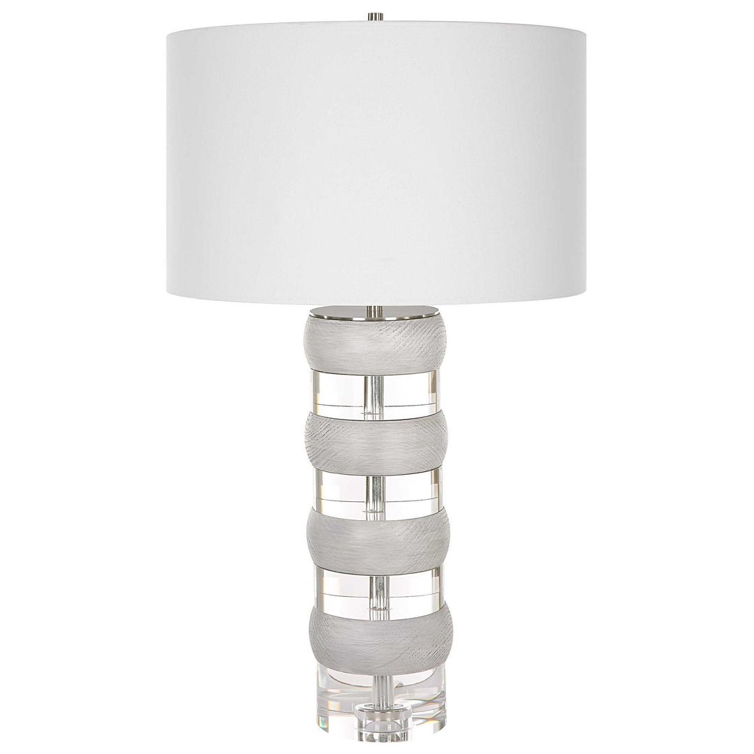 Band Together - Crystal & Wood Table Lamp