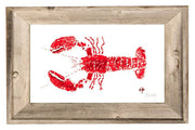 Red Lobster Print: 4" X 6" With Frame