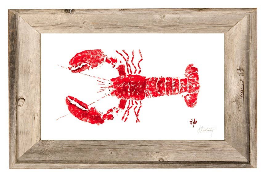 Red Lobster Print: 4" X 6" With Frame