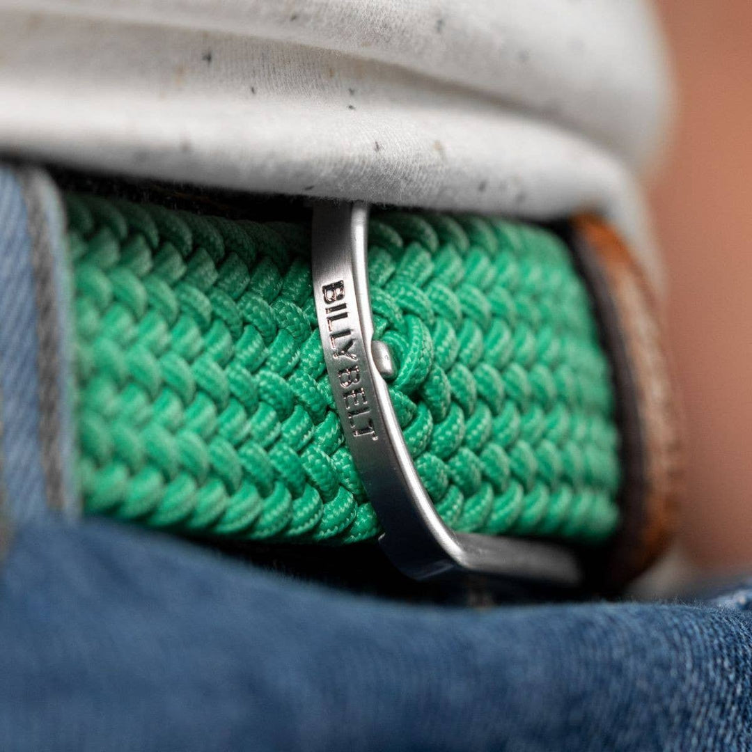 Golf green elastic braided belt: Size 0