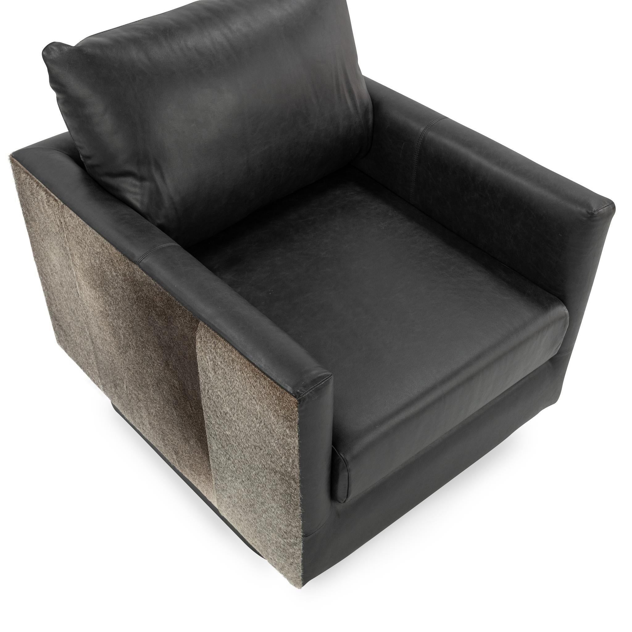 Lathe - Leather/Hide Accent Chair