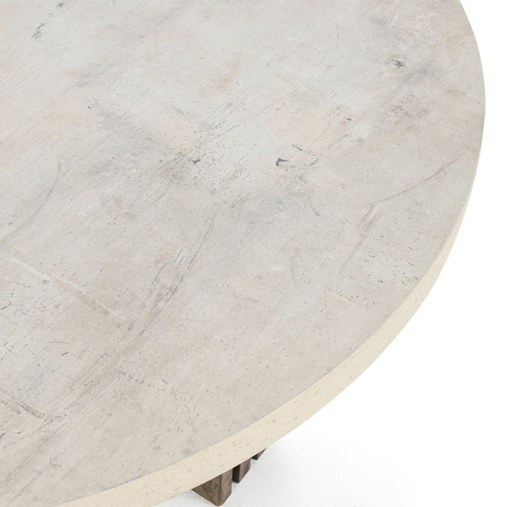 Aspen - Round Coffee Table - Distressed Brown/Antique White