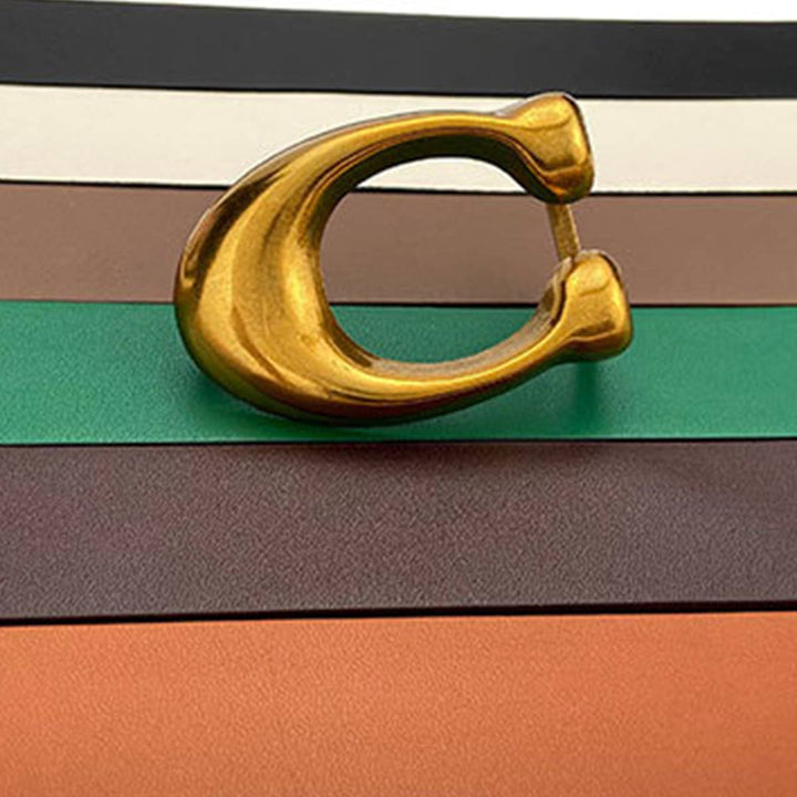 WOMEN FASHION RETRO U-BUCKLE BELT_CWABE0136: Green / (OS) 1