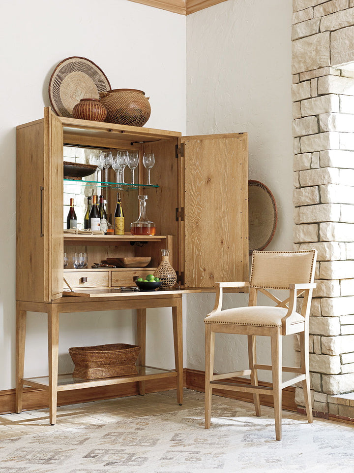 Los Altos - Cameroon Bar Cabinet - Light Brown
