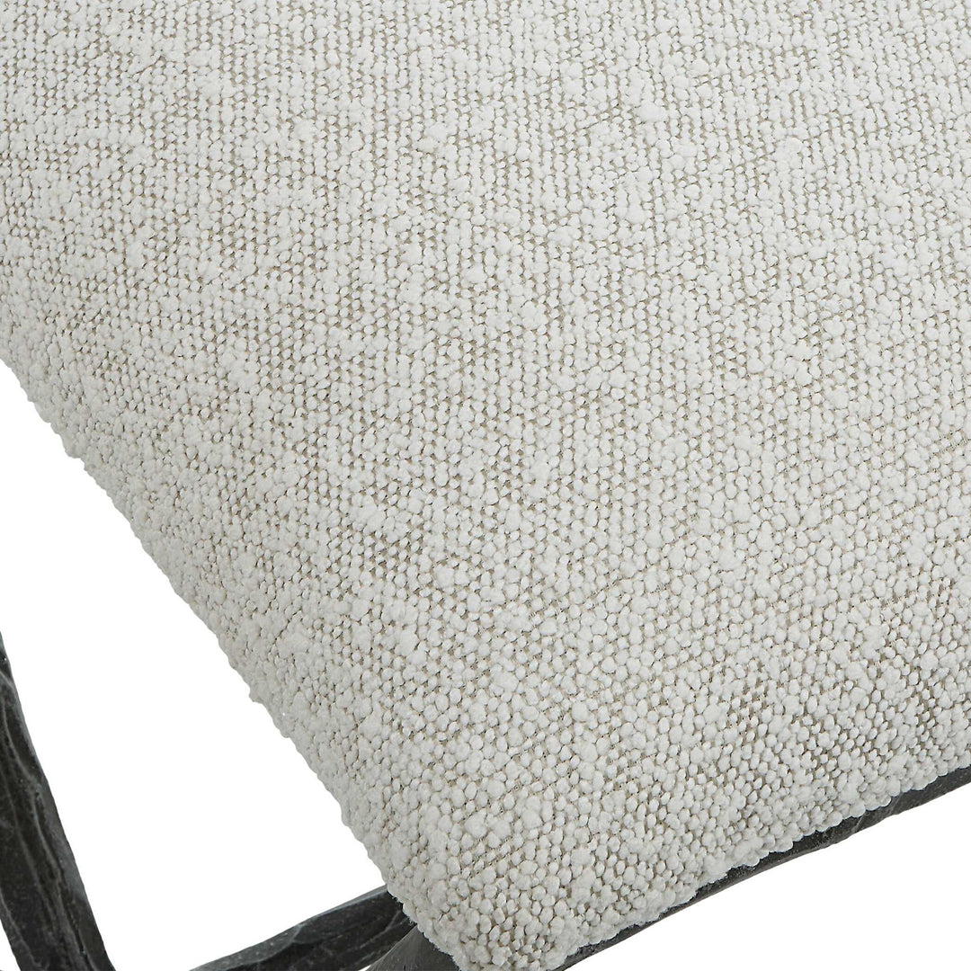 Brisby - Gray Fabric Small Bench