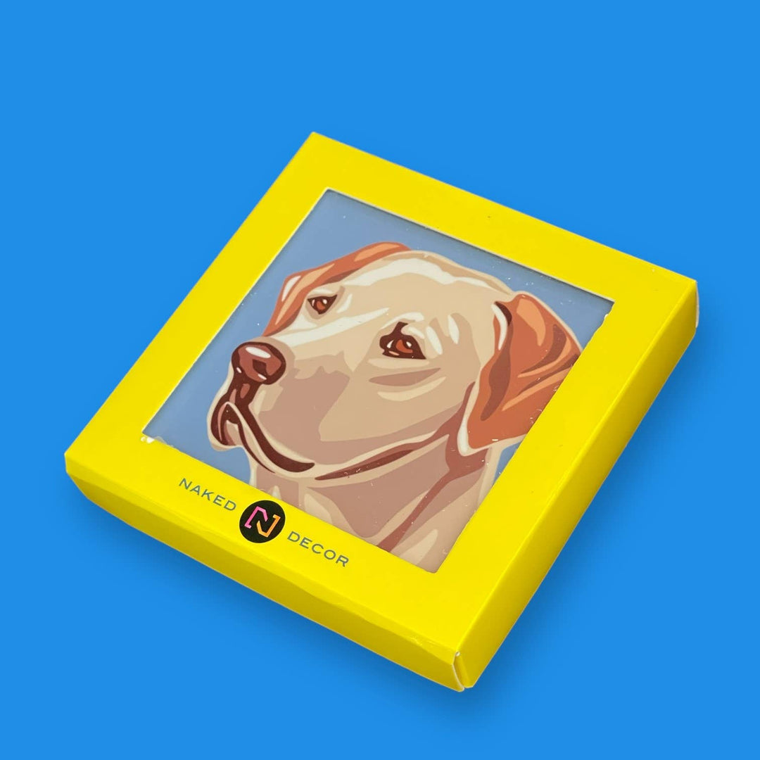Set of 4 MDF Coasters - Yellow Labrador