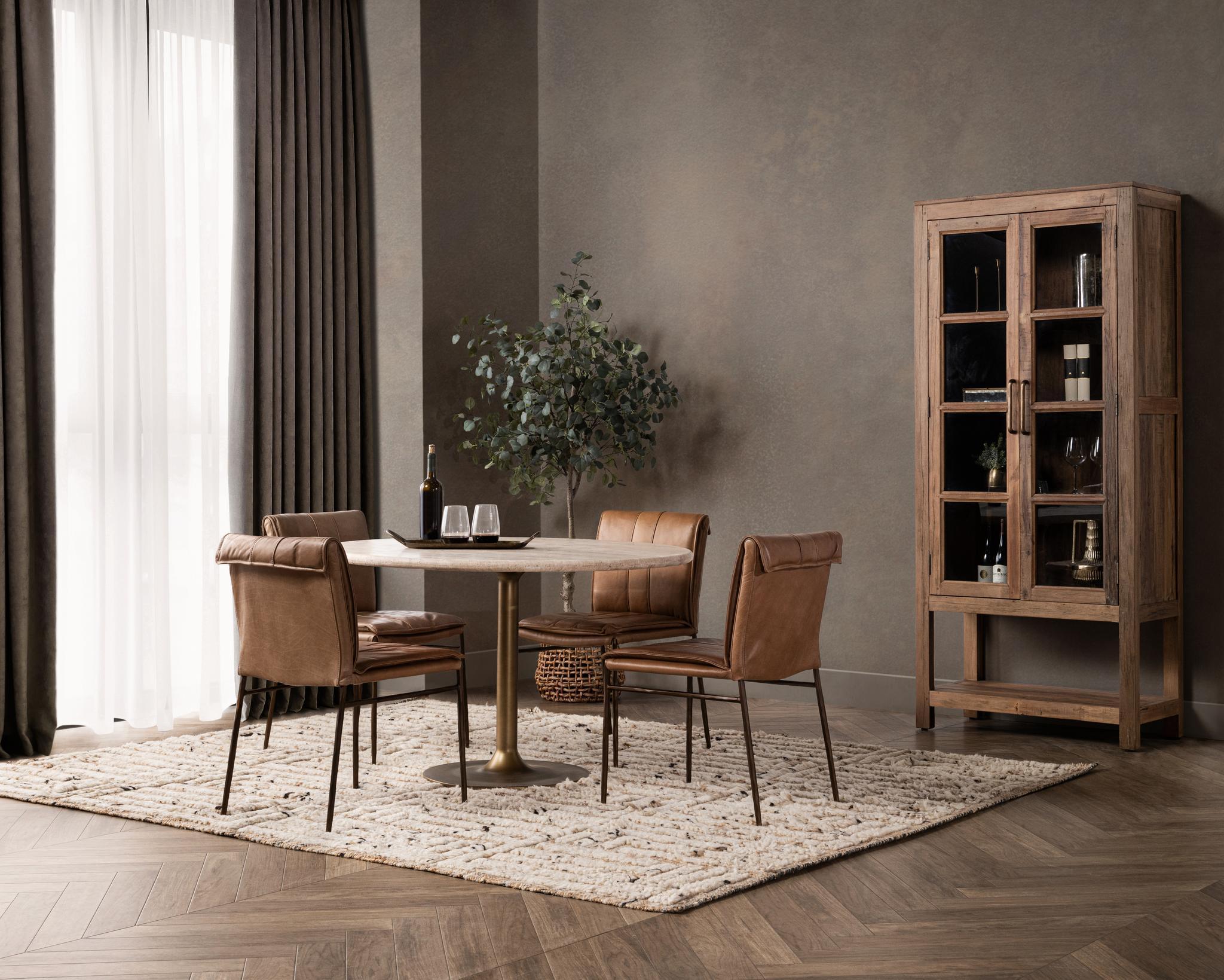 Malani - Travertine Gathering Table